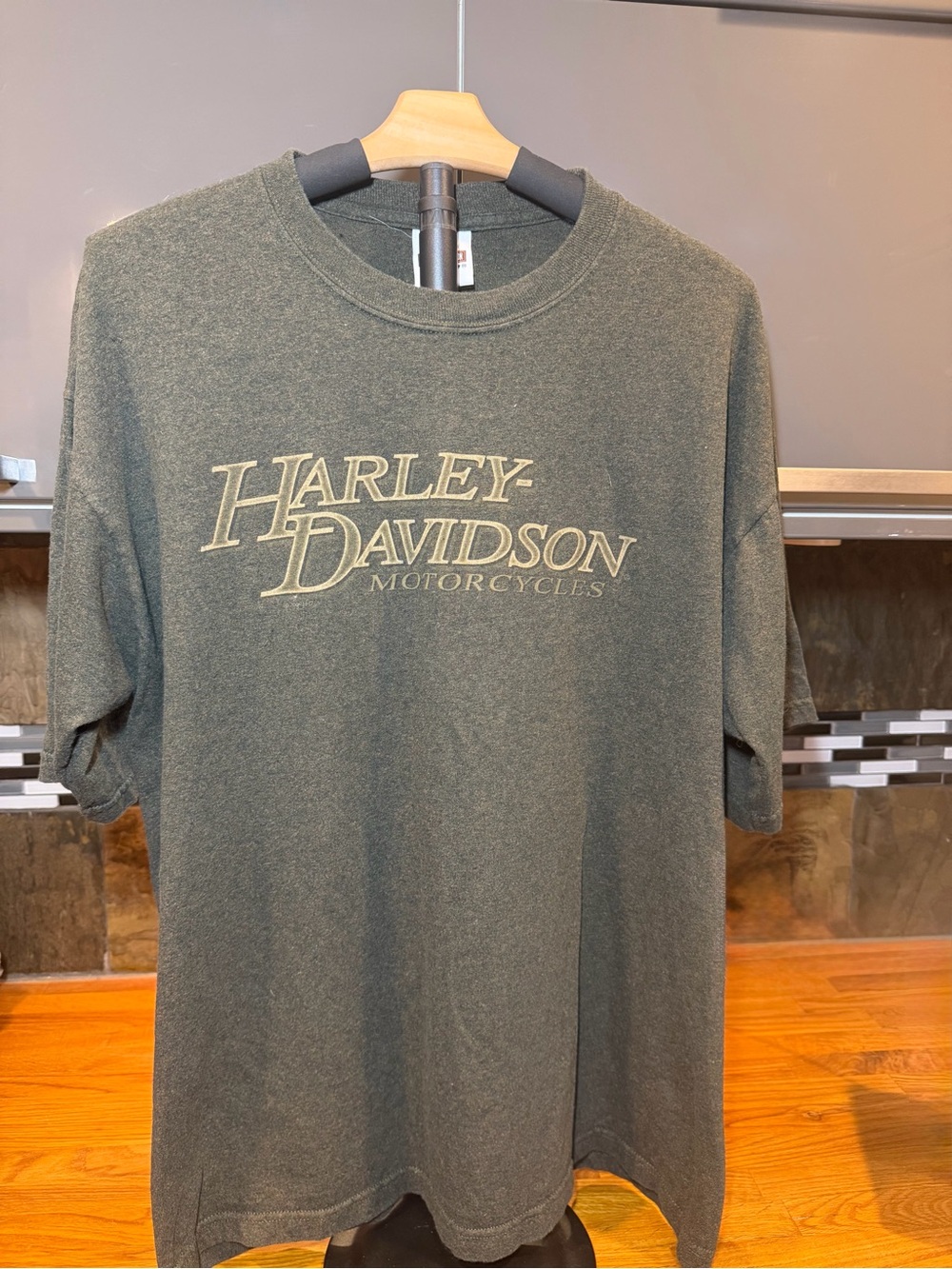 Harley-Davidson Olive Green Short Sleeve Logo Tee Size XL (043)